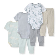 Hello Moon Organic Short Sleeve Bodysuit & Pant Set 3 Pack